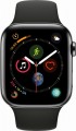 Apple - Apple Watch Series 4 (GPS + Cellular), 44mm Space Black Stainless Steel Case with Black Sport Band - Space Black Stainless Steel