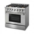 Thor Kitchen - 5.2 cu. ft. Freestanding Gas Convection Range - Stainless Steel