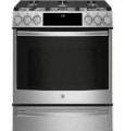 GE Profile - 5.6 Cu. Ft. Slide-In Gas True Convection Range with Built-In WiFi and Hot Air Frying - Stainless Steel