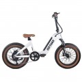 GoTrax - F5 Foldable Ebike w/ 45 mile Max Operatomg Range and 20 MPH Max Speed - White Gum