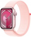 Apple Watch Series 9 (GPS) 41mm Pink Aluminum Case with Light Pink Sport Loop - Pink