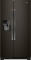 Whirlpool - 24.5 Cu. Ft. Side-by-Side Refrigerator - Black stainless steel