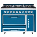 Viking - Tuscany 6.2 Cu. Ft. Freestanding Double Oven Dual Fuel True Convection Range - Alluvial Blue