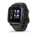 Garmin USA - Venu® Sq Music Edition 20mm GPS smartwatch with music and all-day health monitoring - Black
