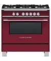 Fisher & Paykel - 4.9 Cu. Ft. Freestanding Gas Convection Range - Red