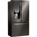 LG - 27.7 Cu. Ft. French Door-in-Door Smart Wi-Fi Enabled Refrigerator - Black stainless steel