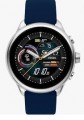 Fossil - Gen 5 Smartwatch 46mm Stainless Steel - Smoke with Blue Silicone Band