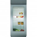 Sub-Zero - Classic 23.3 Cu. Ft. Built-In Refrigerator with Glass Door - Stainless steel