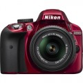 Nikon - D3300 DSLR Camera with 18-55mm VR Lens - Red