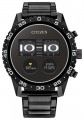 Citizen - CZ Smart 45mm Unisex IP Stainless Steel Sport Smartwatch with IP Stainless Steel Bracelet - Black