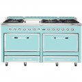 Viking - Tuscany 7.6 Cu. Ft. Freestanding Dual Fuel Convection Range - Bywater Blue