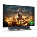 Philips - Momentum 55” LED 4K HDR Gaming Monitor with Ambiglow - Black