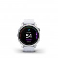 Garmin - epix Pro (Gen 2) Standard Edition 42mm Fiber-reinforced polymner - Silver with Whitestone Band