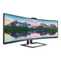 Philips - Brilliance 48.8 LCD Curved Monitor (DisplayPort USB, HDMI) - Textured Black