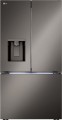 LG - 25.5 Cu. Ft. French Door Counter-Depth Smart Refrigerator with Four Kinds of Ice - Black Stainless Steel