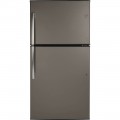 GE - 21.2 Cu. Ft. Top-Freezer Refrigerator - Slate