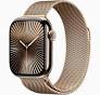 Apple Watch Series 10 (GPS+Cellular) 42mm Titanium Case with Gold Milanese Loop - Gold (unlocked)