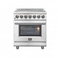Forno Appliances - Massimo 4.32 Cu. Ft. Freestanding Electric Range with Steam Cleaning