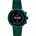 Fossil - Sport Smartwatch 43mm Aluminum - Dark Green with Dark Green Silicone Band