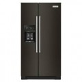 KitchenAid - 19.8 Cu. Ft. Side-by-Side Counter-Depth Refrigerator -- Black Stainless Steel
