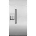 Café - 24.5 Cu. Ft. Side-by-Side Built-In Refrigerator with Dispenser - Stainless steel