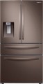 Samsung - 22.4 Cu. Ft. 4-Door French Door Counter-Depth Refrigerator with Food Showcase - Fingerprint-Resistant Tuscan Stainless Steel