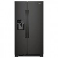 Whirlpool - 24.6 Cu. Ft. Side-by-Side Refrigerator with Water and Ice Dispenser - Black
