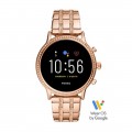 Fossil - Gen 5 Smartwatch 44mm Stainless Steel - Rose Gold with Rose Gold-Tone Stainless Steel Band