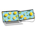 Mobile Pixels - DUEX Max 14.1-In. IPS LCD Slide-out Display for Laptops with Portable Origami Monitor Kickstand - Black