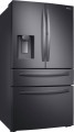 Samsung - 27.8 cu. ft. 4-Door French Door Refrigerator with Food Showcase - Fingerprint Resistant Black Stainless Steel