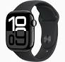 Apple Watch Series 10 (GPS+Cellular) 42mm Aluminum Case with Black Sport Band - M/L - Jet Black (unlocked)--6572871