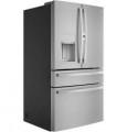 GE Profile - 22.3 Cu. Ft. 4-Door French Door Counter-Depth Smart Refrigerator with Door-in-Door Storage - Stainless Steel