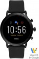 Fossil - Gen 5 Smartwatch 44mm Stainless Steel - Black with Black Silicone Band