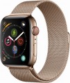 Apple - Apple Watch Series 4 (GPS + Cellular), 40mm Gold Stainless Steel Case with Stone Sport Band - Gold Stainless Steel