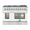 Forno Appliances - Galiano 6.58 Cu. Ft. Freestanding Gas Range with Convection Oven - White Door - White