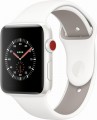 Apple Watch Edition (GPS + Cellular), 42mm White Ceramic Case with Soft White/Pebble Sport Band - White Ceramic