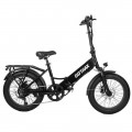 GoTrax - F2 Folding Ebike w/ 45 mile Max Operating Range and 20 MPH Max Speed - Black