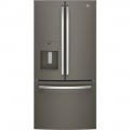 GE - 17.5 Cu. Ft. French Door Counter-Depth Refrigerator - Slate