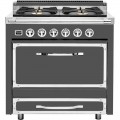 Viking - Tuscany 3.8 Cu. Ft. Freestanding Dual Fuel True Convection Range - Damascus Gray