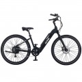 GOTRAX CTI Step Thru Electric Bike w/ 40.5mi Max Operating Range and 20mph Max Speed - BLACK