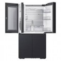 Samsung - BESPOKE 29 cu. ft. 4-Door Flex™ French Door Refrigerator with WiFi and Customizable Panel Colors - Matte Black Steel