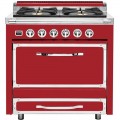 Viking - Tuscany 3.8 Cu. Ft. Freestanding Dual Fuel True Convection Range - San Marzano Red