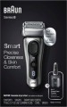 Braun - Series 8 Rechargeable Wet/Dry Electric Shaver 8457cc with Precision Trimmer - Smart Clean Center - Silver