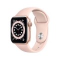 Geek Squad Certified Refurbished Apple Watch Series 6 (GPS) 40mm Gold Aluminum Case with Pink Sand Sport Band - Gold