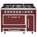Viking - Tuscany 6.2 Cu. Ft. Freestanding Double Oven Dual Fuel True Convection Range - Reduction Red