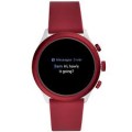 Fossil - Sport Smartwatch 43mm Aluminum - Dark Red with Maroon Silicone Band