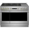 Monogram - 8.25 Cu. Ft. Freestanding Double Oven Dual Fuel Convection Range with Self-Clean, Built-In Wi-fi, and 6 Burners - Stainless Steel