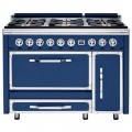 Viking - Tuscany 6.2 Cu. Ft. Freestanding Double Oven Dual Fuel True Convection Range - Slate Blue