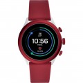 Fossil - Sport Smartwatch 43mm Aluminum - Dark Red with Maroon Silicone Band
