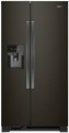 Whirlpool - 36 Cu. Ft. Side-by-Side Counter-Depth Refrigerator with In-Door Ice & Water - Black Stainless